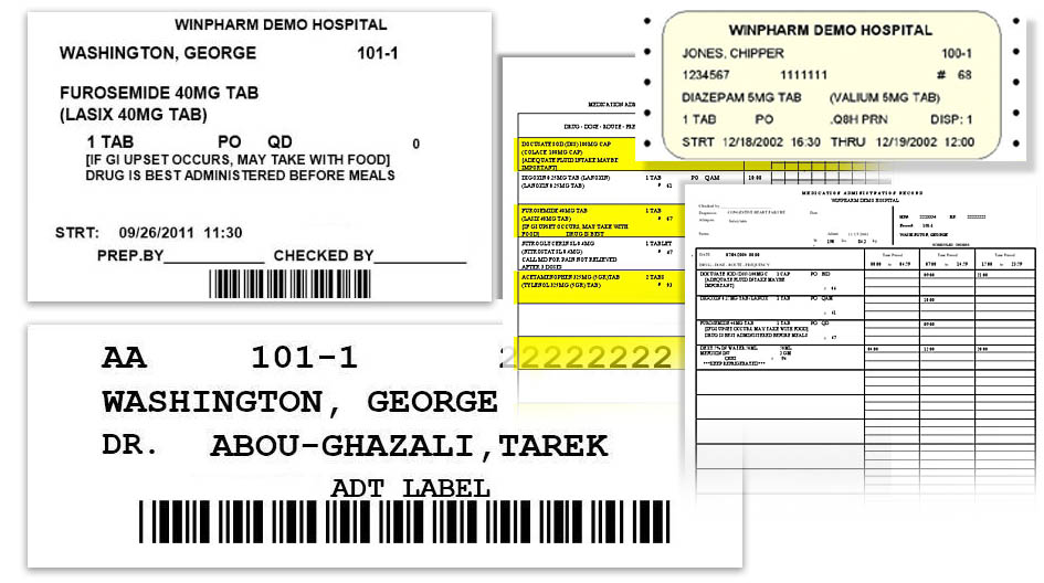 hospital pharmacy software label